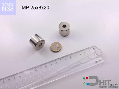 MP 25x8x20 N38 - magnesy w kształcie pierścienia