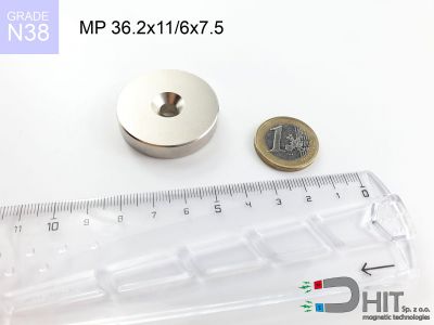 MP 36.2x11/6x7.5 N38 - magnesy neodymowe pierścieniowe