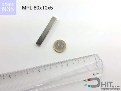 MPL 60x10x5 N38 - neodymowe magnesy płytkowe