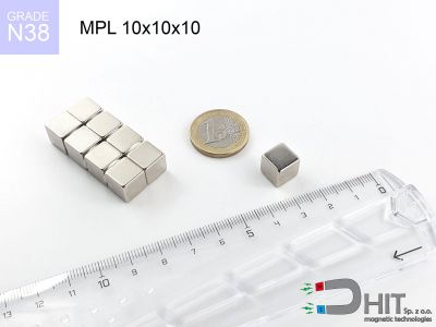 MPL 10x10x10 N38 - neodymowe magnesy płytkowe