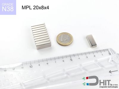 MPL 20x8x4 [N38] - magnes płytkowy