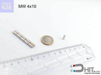 MW 4x10 N38 - magnesy w kształcie krążka