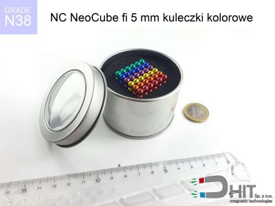 NC NeoCube fi 5 mm kuleczki kolorowe N38 - neodymowe kuleczki - neocube