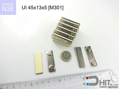 UI 45x13x5 [M301] N38 - magnetyczne zatrzaski do identyfikatorów