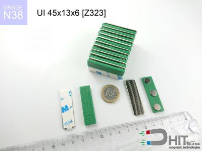 UI 45x13x6 [Z323] N38 - magnetyczne zaciski do identyfikatorów