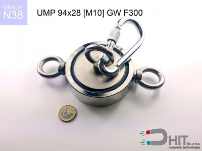 UMP 94x28 [3xM10] GW F300 GOLD N38 - magnetyczne uchwyty dla poszukiwaczy