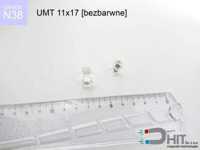 UMT 11x17 bezbarwne N38 - klipsy magnetyczne do tablic