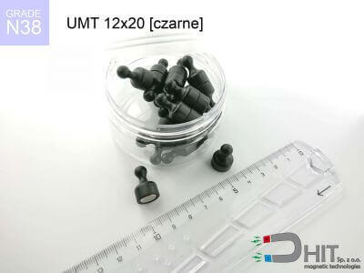 UMT 12x20 czarne N38 - magnesy do tablic